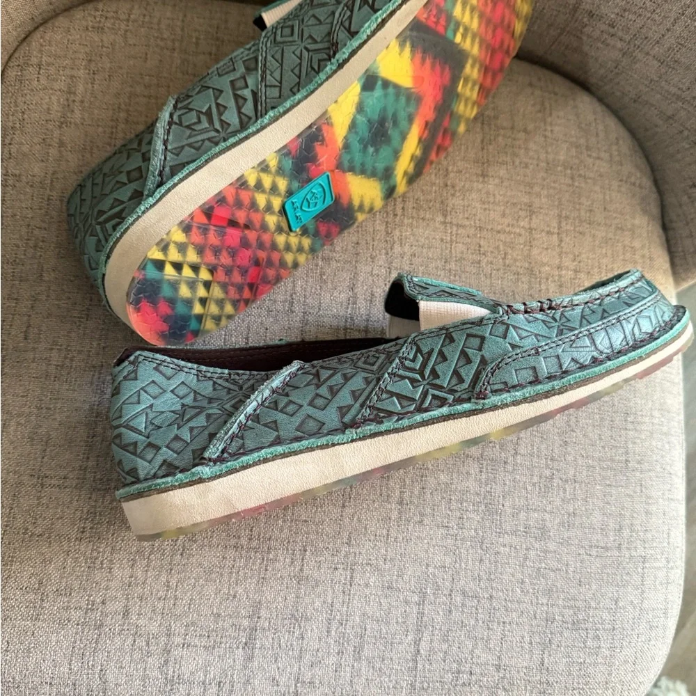 Ariat Teal loafers size 9.5 - Picture 3 of 5